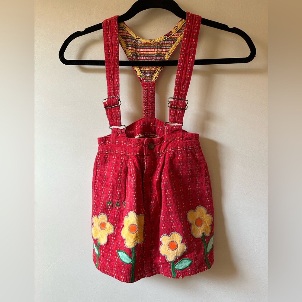 Vintage OshKosh May Flower Overall Jumper Made In USA Rare!